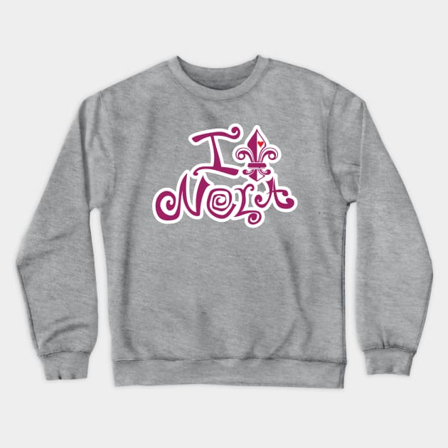 I Heart Nola Crewneck Sweatshirt by chwbcc